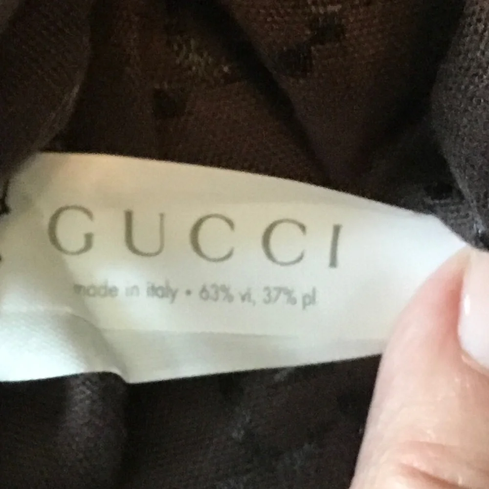 Gucci Pair of Brown Monogrammed Drawstring Shoe Bags